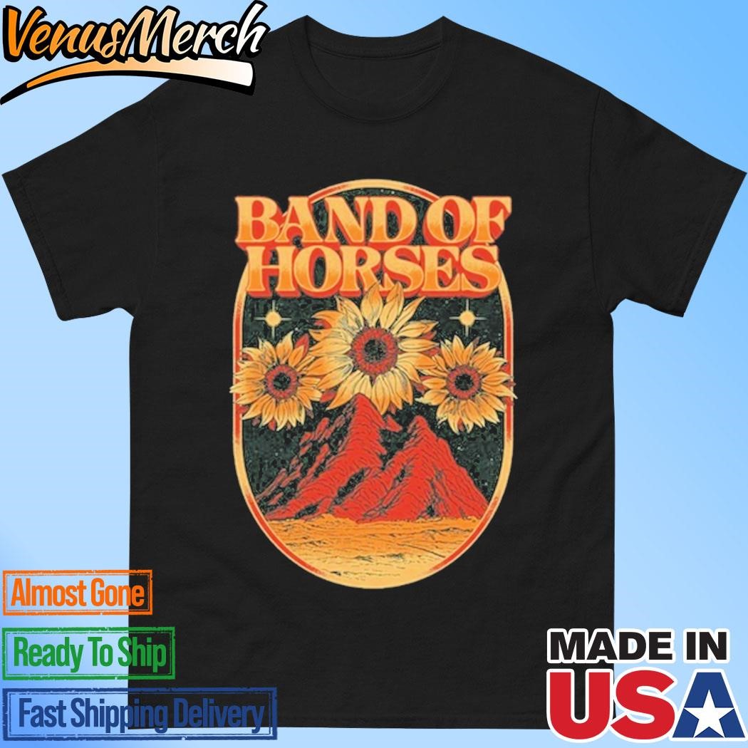 Official Band of Horses Moon Flowers T-Shirt