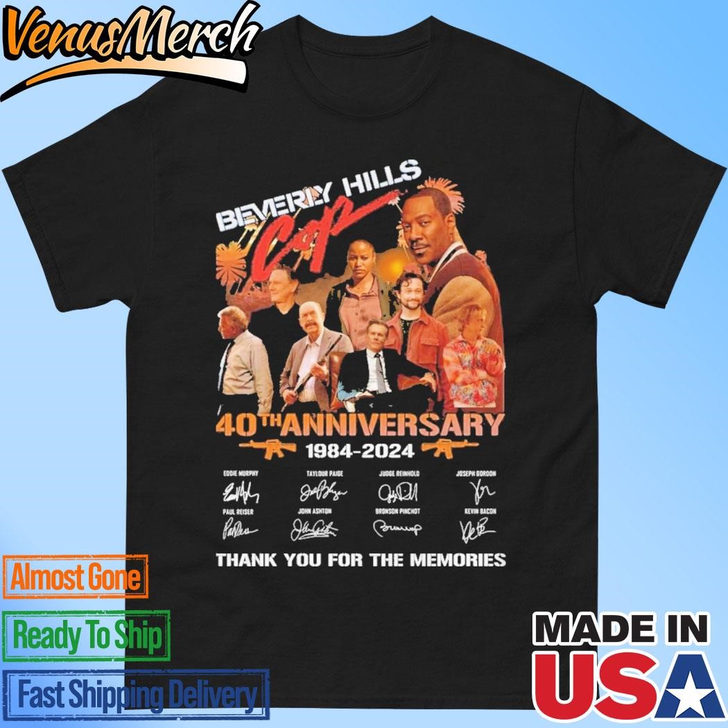 Official Beverly Hills Cop 40th Anniversary 1984-2024 Signature Thank You For The Memories Unisex T-Shirt