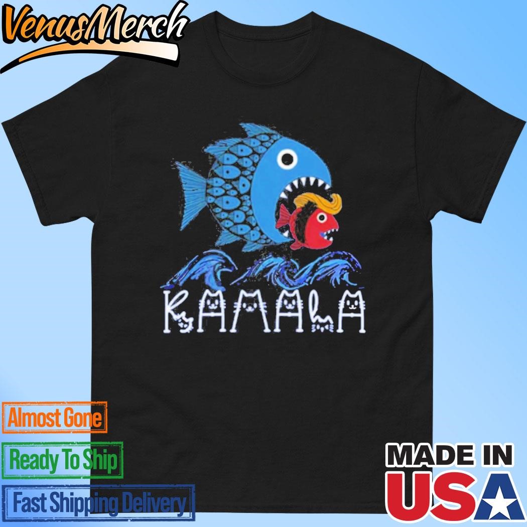 Official Blue Wave Big Fish Eats Small Fish Kamala Shirt