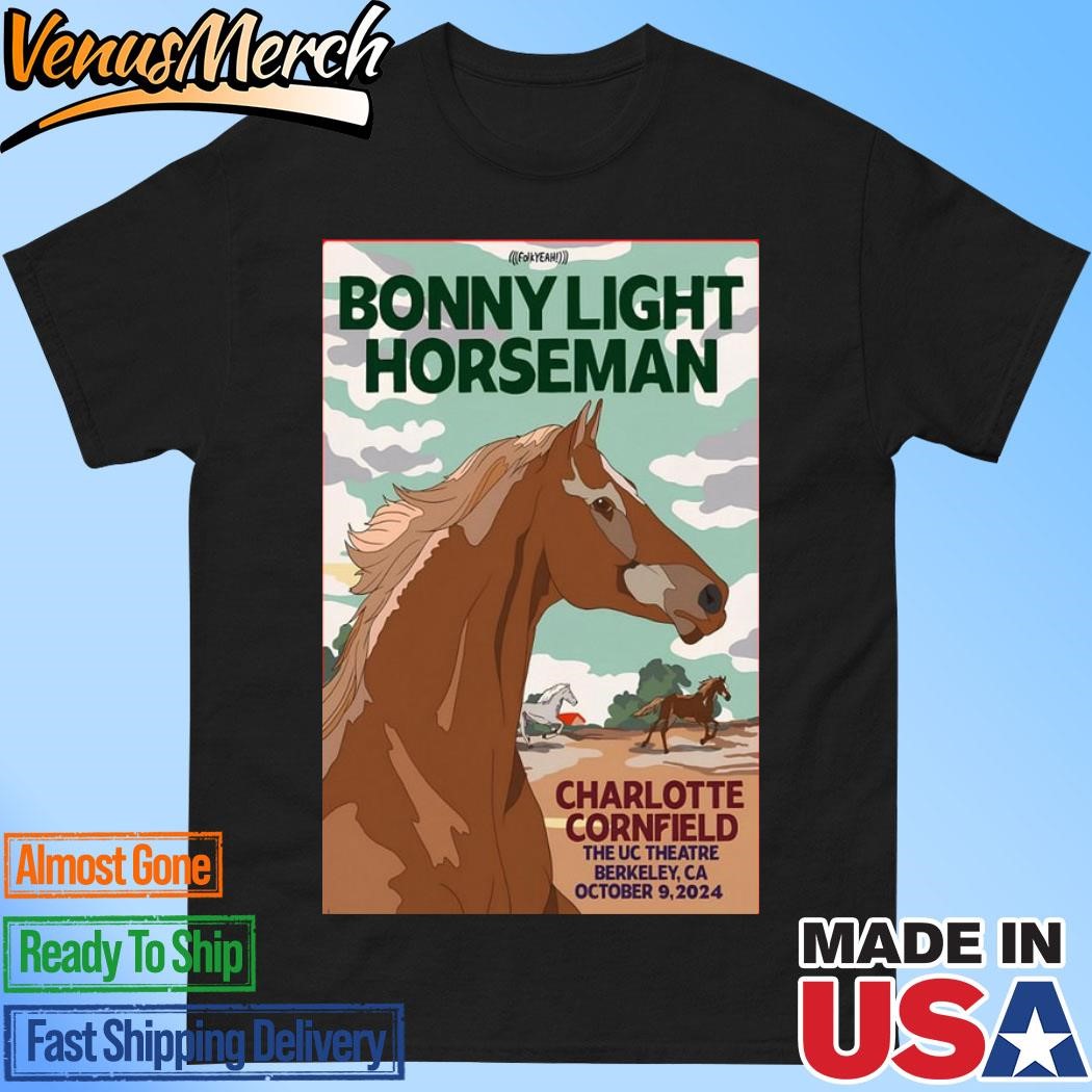 Official Bonny Light Horseman October 9, 2024 U C Theatre Berkeley, CA Tour Poster Shirt