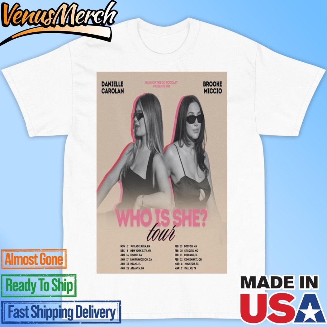 Official Brooke Miccio Who Is She Tour 2025 Limited Poster Shirt