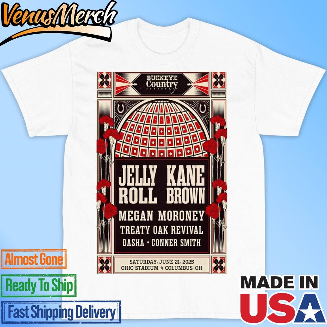 Official Buckeye Country At Ohio Stadium Columbus,OH June 21 2024 Tour Poster Shirt