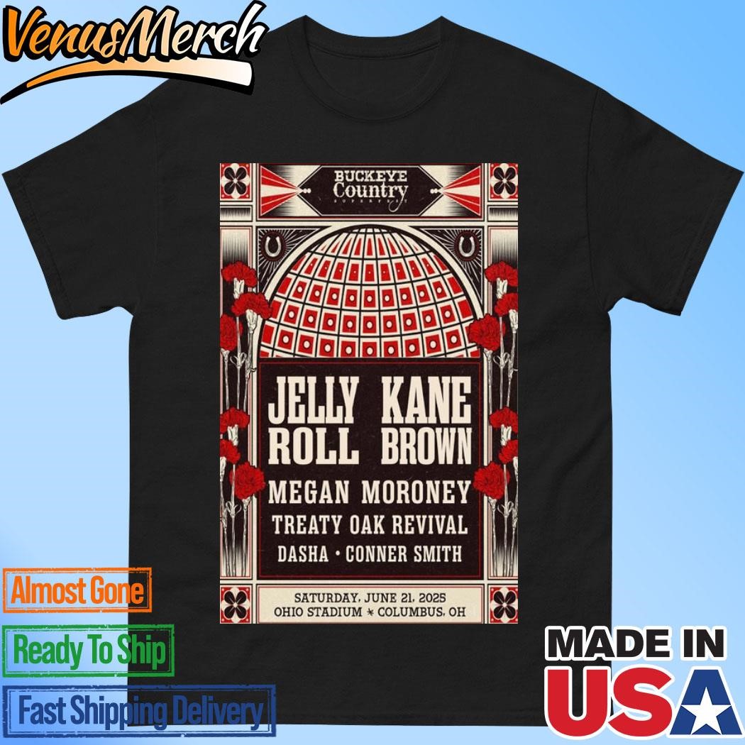 Official Buckeye Country Superfest Jun 21 2025 Ohio Stadium in Columbus OH Tour Poster Shirt