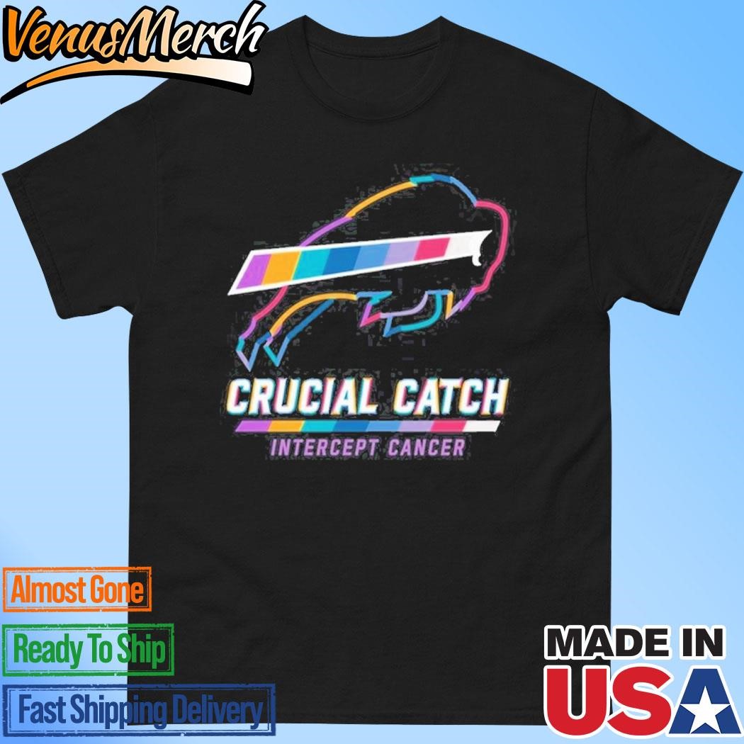 Official Buffalo Bills 2024 Crucial Catch Intercept Cancer Awareness T-Shirt