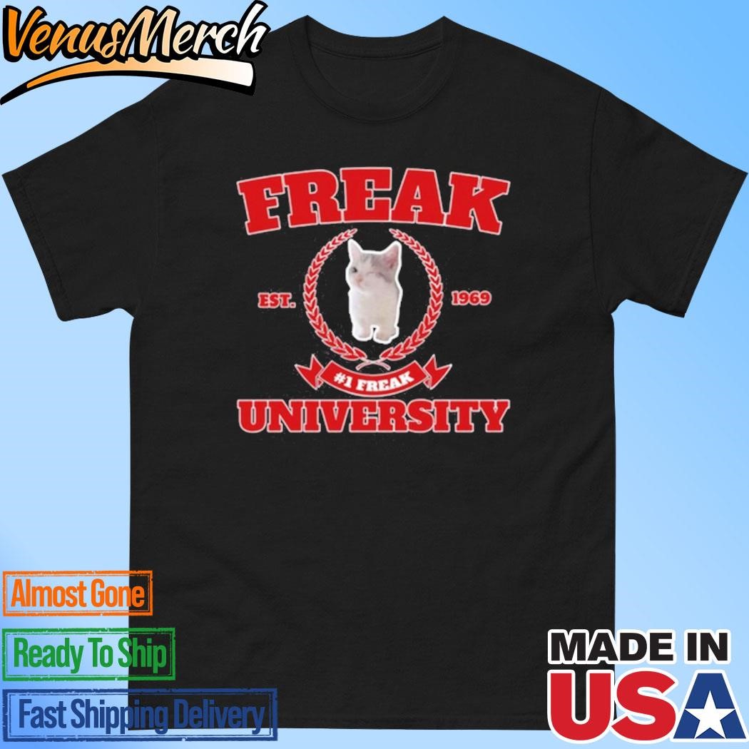 Official Cat Land Central Freak University #1 Freak Cat Est 1969 Shirt