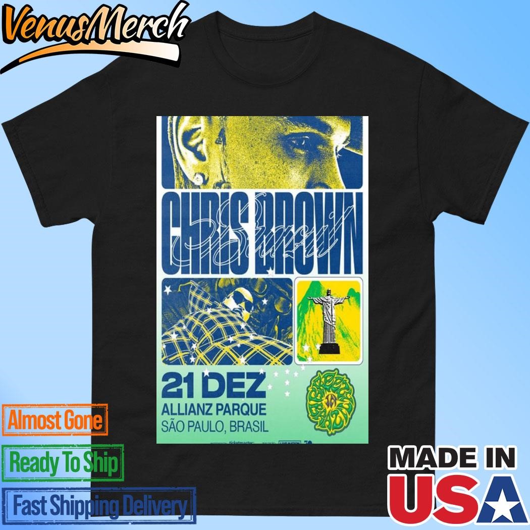 Official Chris Brown December 21st 2024 Allianz Parque in São Paulo, Brazil Poster Shirt