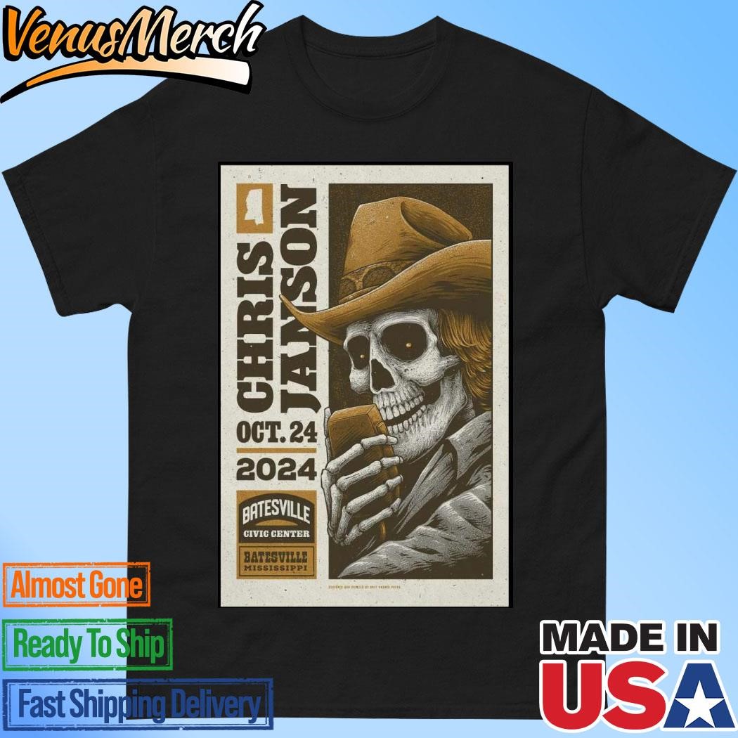 Official Chris Janson Batesville Civic Center October 24 2024 Batesville, MS Tour Poster Shirt