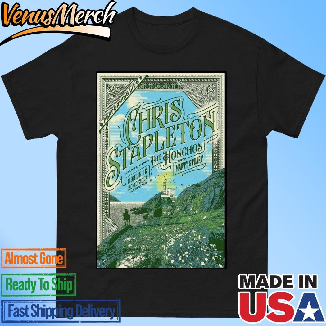 Official Chris Stapleton At 3Arena In Dublin, IE On Oct 20 2024 Tour Poster Shirt