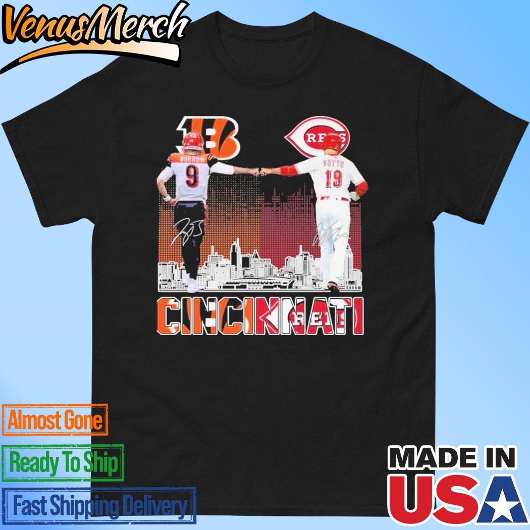 Official Cincinnati Bengals 2024 Joseph Burrow Cincinnati Reds Joey Votto T-Shirt