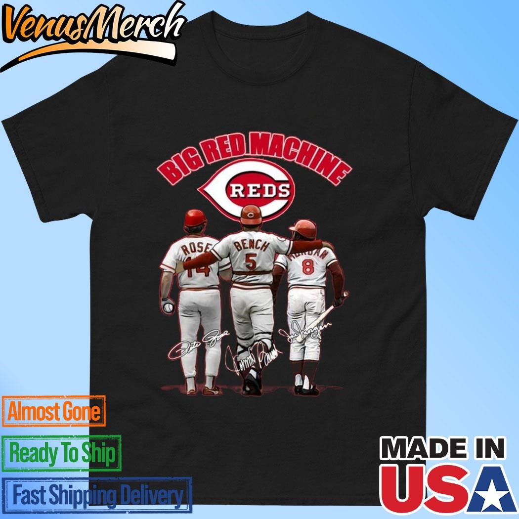 Official Cincinnati Reds Big Red Machine Peter Rose Johnny Bench Joe Morgan T-Shirt