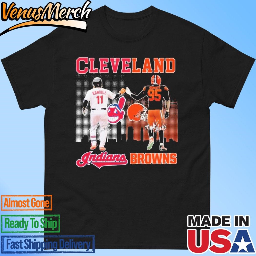 Official Cleveland Indians Guardians Cleveland Browns Proud Of The State T-Shirt