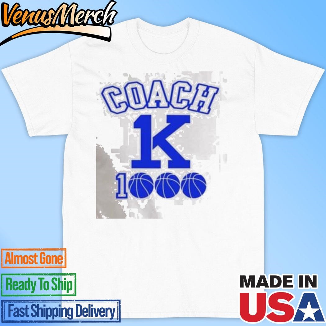 Official Coach K 1000 Wins Basketball T-Shirt