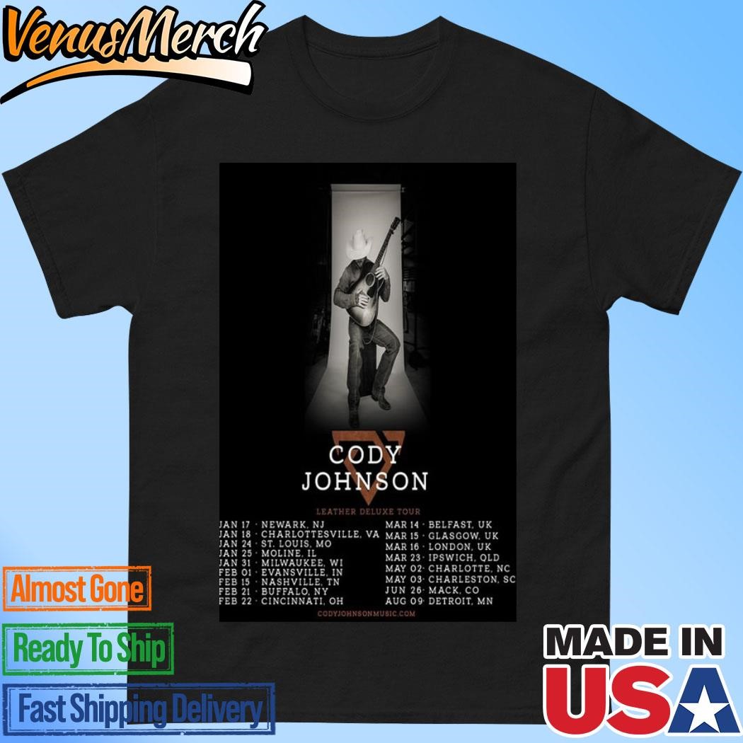 Official Cody Johnson Leather Deluxe Tour 2025 Poster Shirt