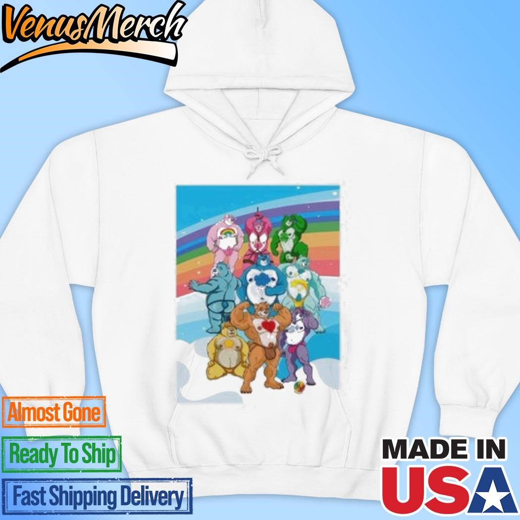 Official Colorful Rainbow cute gym Bear 2024 Hoodie