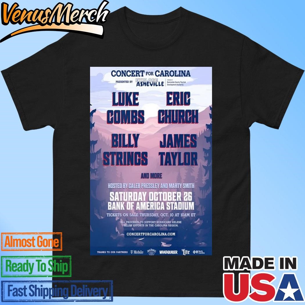 Official Concert For Carolina Bank Of America Stadium Oct 26 2024 Tour Poster Shirt