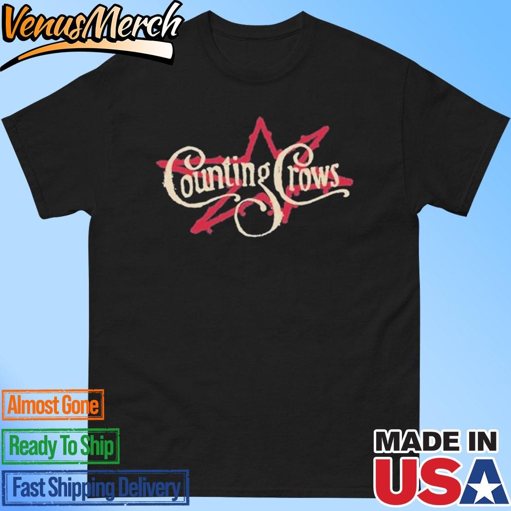 Official Counting Crows Script Star T-Shirt