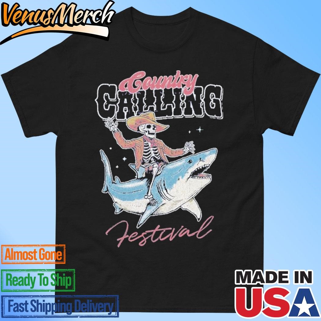 Official Country Calling Cowboy Shark Lineup Shirt