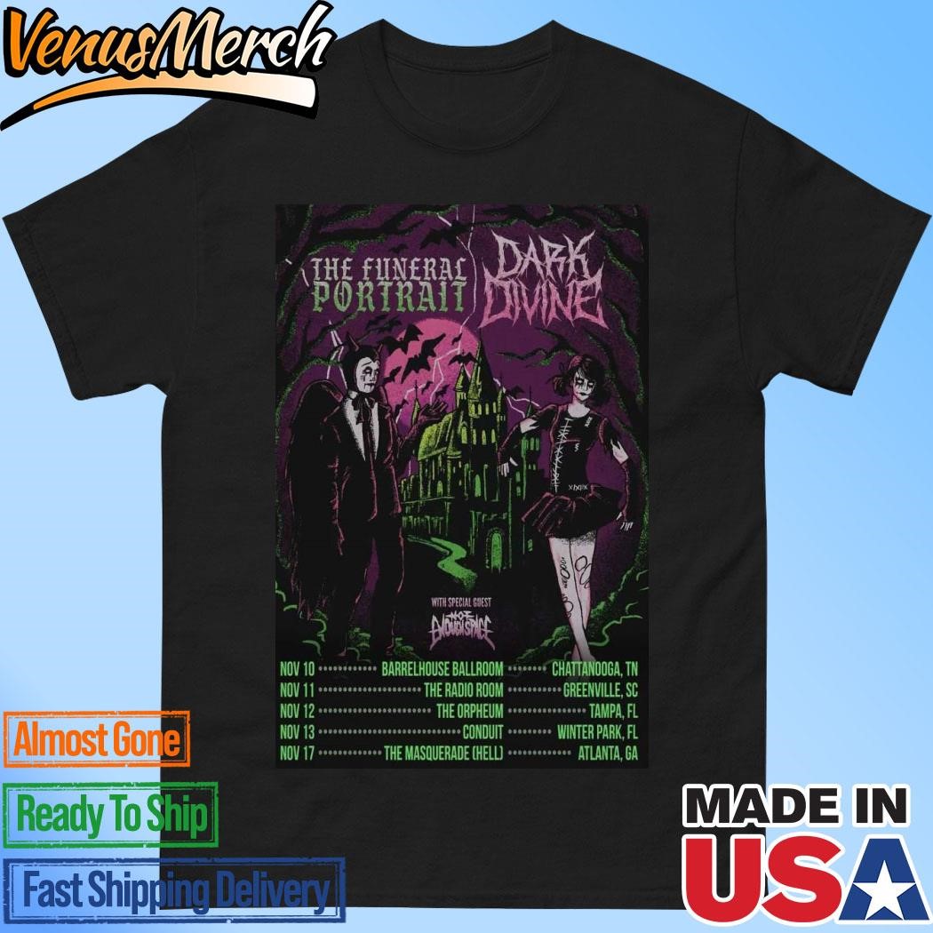 Official Dark Divine Co-Headlining Tour 2024 Poster Shirt