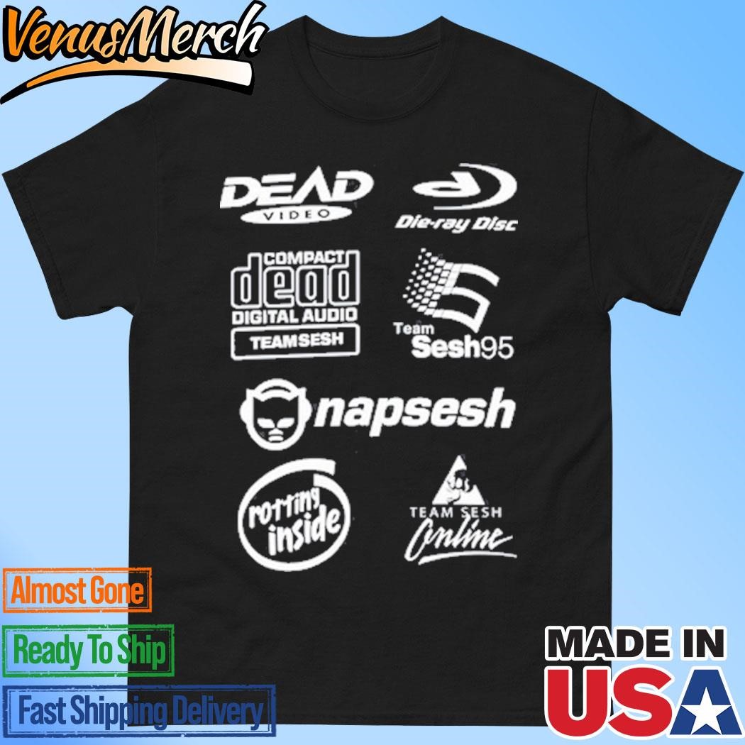 Official Dead Video Die Ray Disc Team Sesh 95 T-Shirt