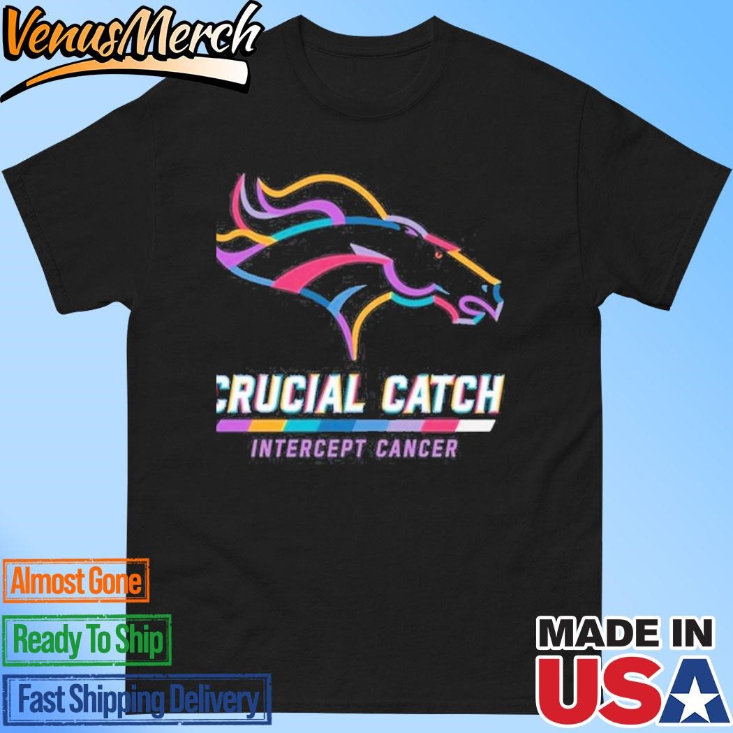 Official Denver Broncos 2024 Crucial Catch Intercept Cancer Awareness T-Shirt