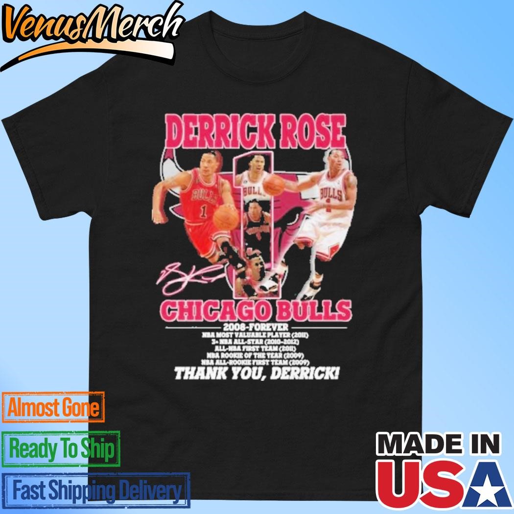 Official Derrick Rose Chicago Bulls NBA Most Valuable Player 2011 Thank You T-Shirt