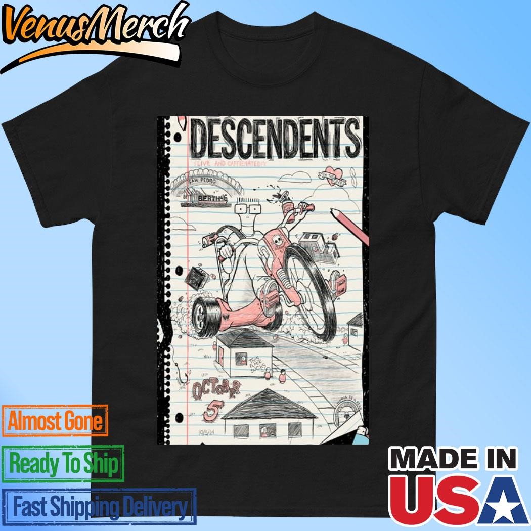 Official Descendents October 5 2024 Live At San Pedro, CA Band Tour Poster Shirt