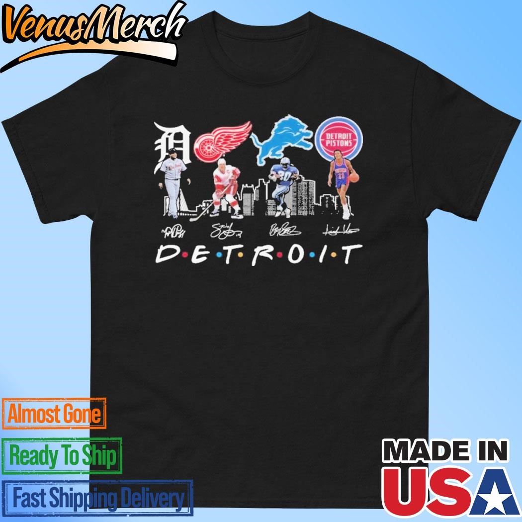 Official Detroit Tigers Detroit Red Wings Detroit Lions Detroit Pistons 2024 T-Shirt