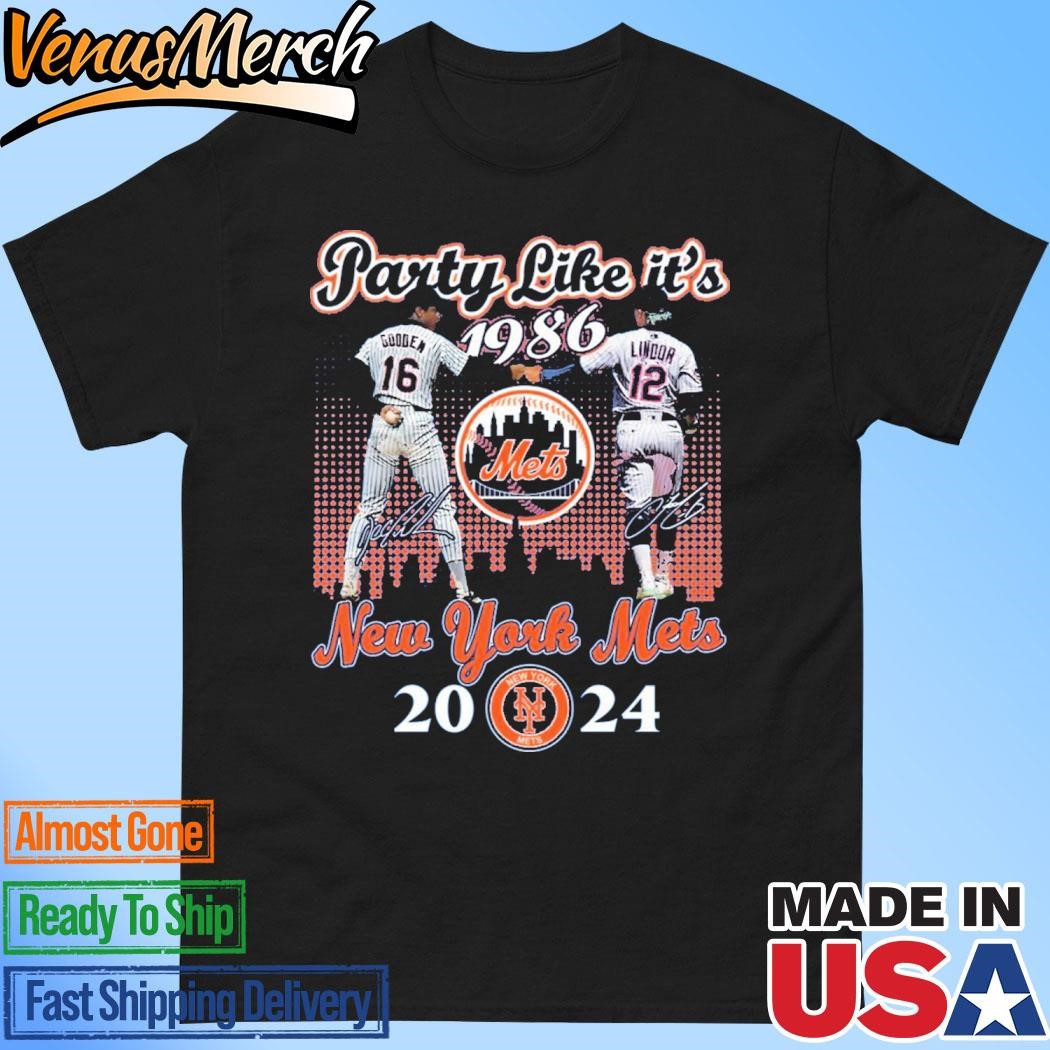 Official Dwight Gooden Francisco Lindor Party Like It’s 1986 New York Mets 2024 Shirt