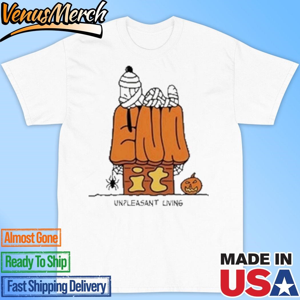 Official End It Unpleasant Living Halloween Snoopy T-Shirt