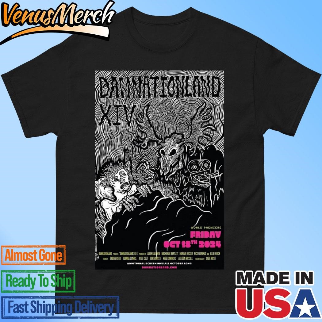 Official Event Damnationland XIV Tour Friday Oct 18 2024 World Premiere Poster Shirt