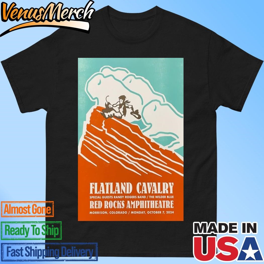 Official Flatland Cavalry Red Rocks Amphitheatre October 7 2024 Morrison, CO Tour Poster Shirt