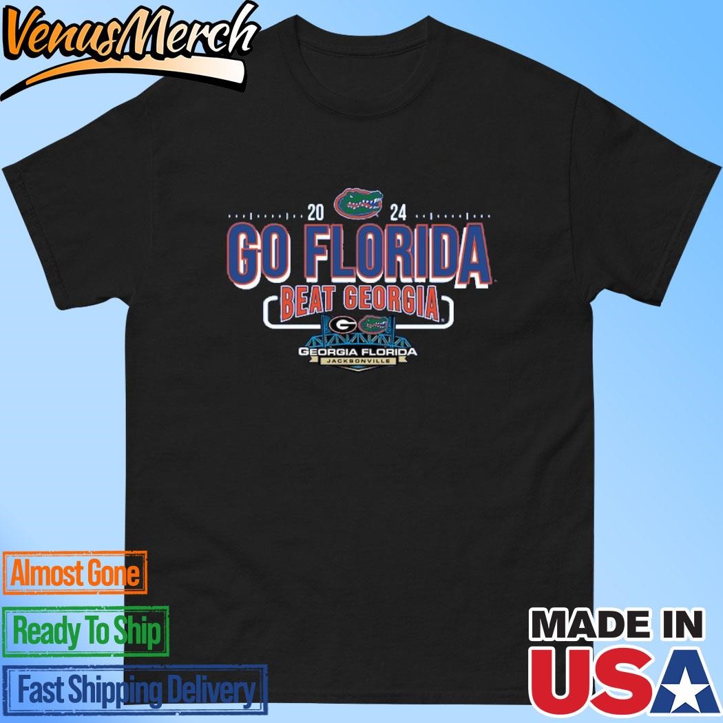 Official Florida Gators vs. Georgia Bulldogs Blue 84 Unisex 2024 Rivalry T-Shirt