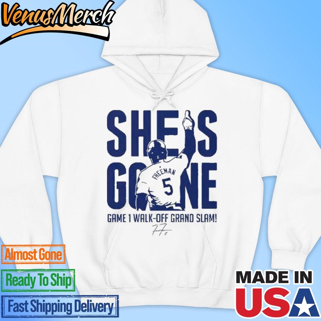 Official Freddie Freeman She Is Gone Game 1 Walk-Off Grand Slam Hoodie