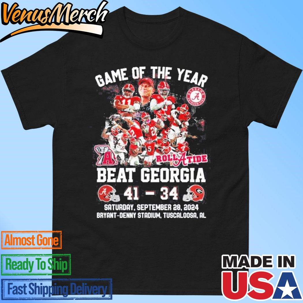 Official Game Of The Years Alabama Crimson Tide Beat Georgia 41-34 Unisex T-Shirt