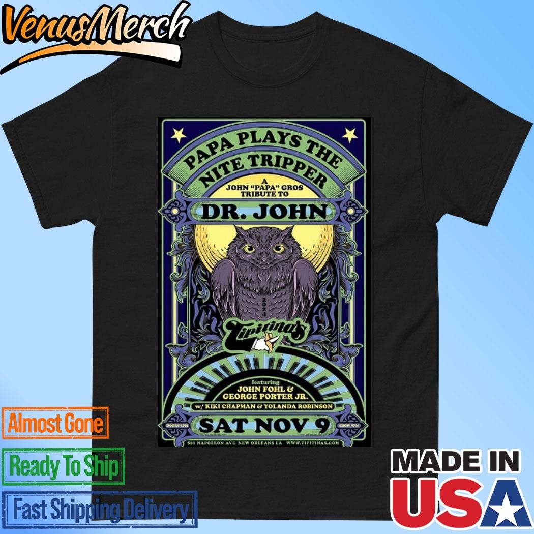 Official George Porter JR. With John Papa Gros Nov 9 2024 In New Orleans, LA Poster Shirt