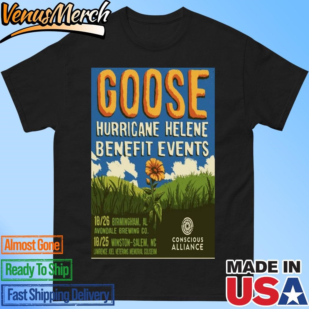 Official Goose Oct 25 2024 Winston Salem, NC Postes Show Lawrence Joel Veterans Memorial Coliseum Shirt