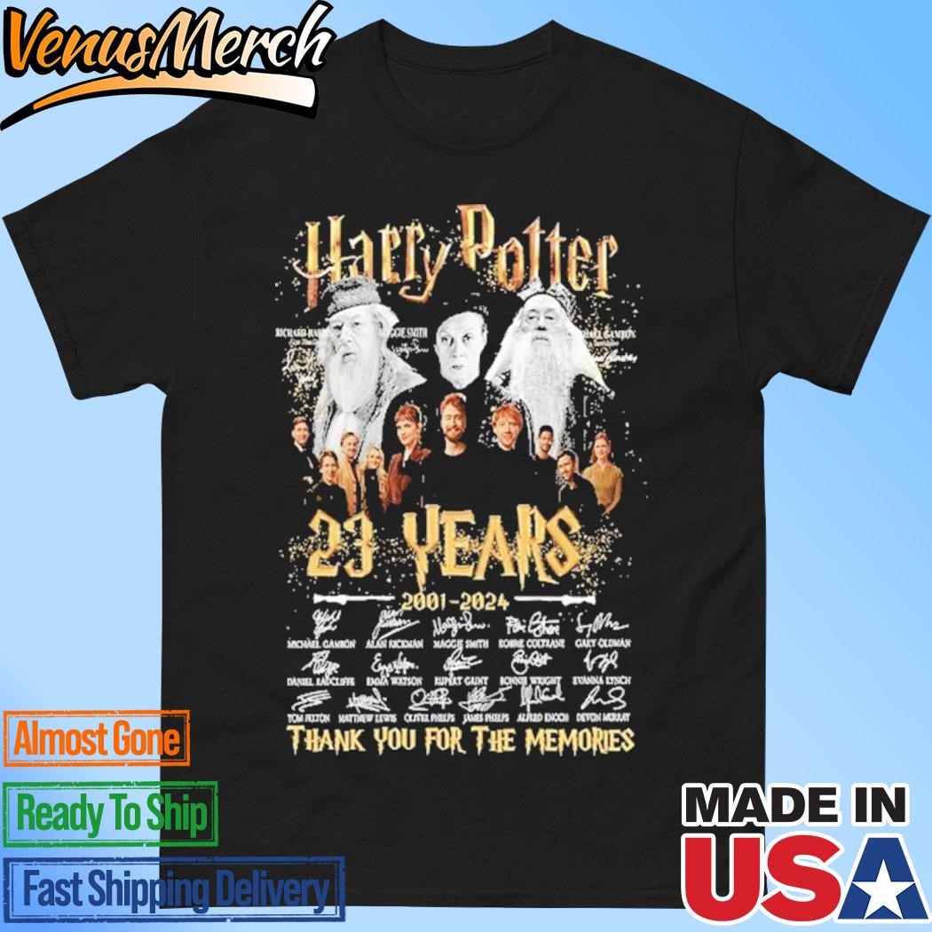 Official Harry Potter 23 Years 2001-2024 Thank You For The Memories T-Shirt