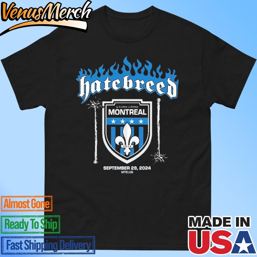 Official Hatebreed Montreal September 29 2024 Concert Shirt