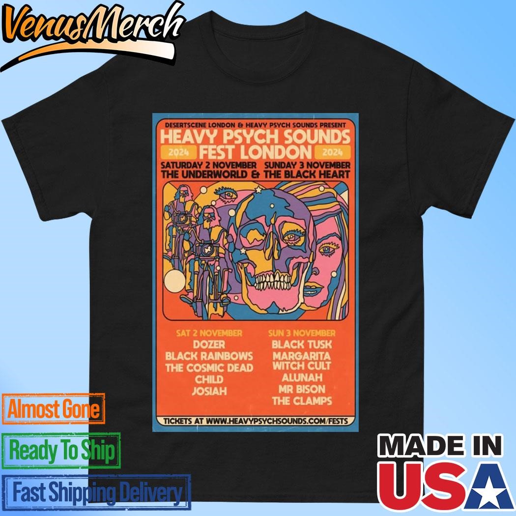 Official Heavy Psych Sounds Fest London The Under World Nov 2 2024 Poster Shirt