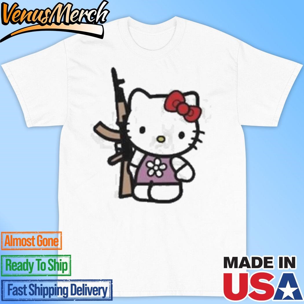 Official Hello Kitty With Gun AK-47 T-Shirt