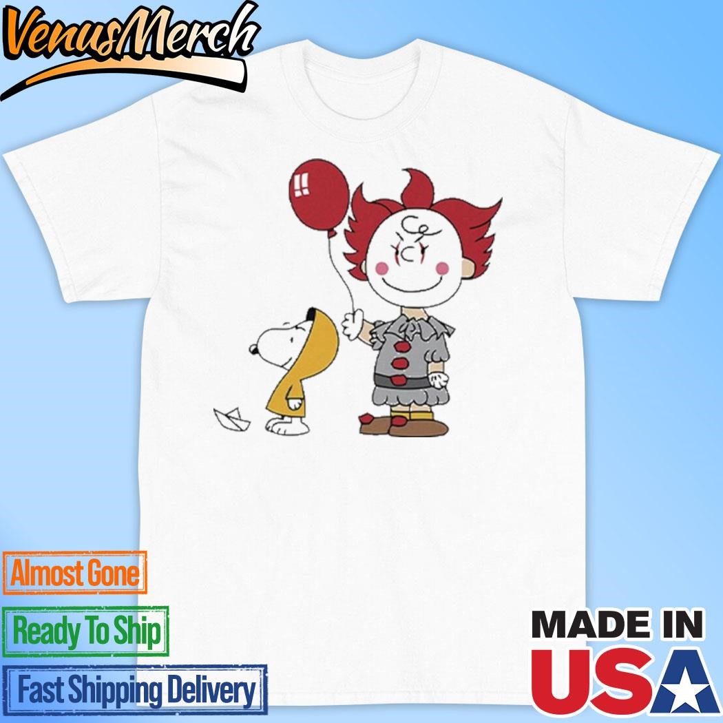 Official IT Pennywise Charlie Brown And Georgie Snoopy Stephen King Shirt