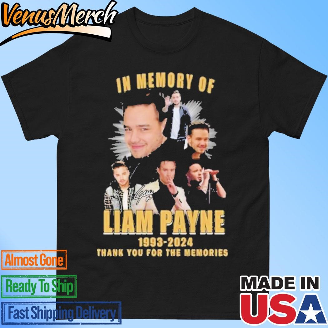 Official In Memory Of Liam Payne 1993-2024 Thank You For The Memories Gift For Fans T-Shirt