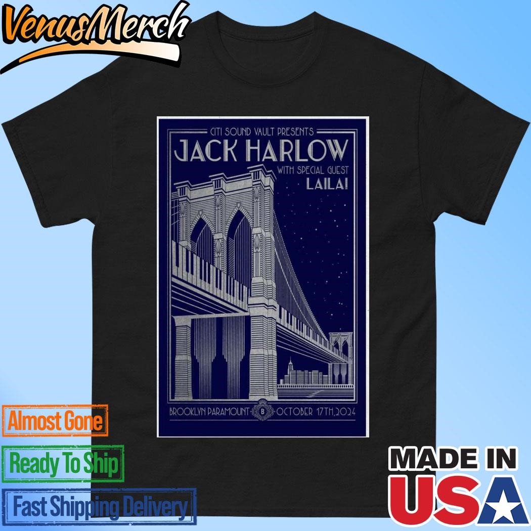 Official Jack Harlow Tour October 17 2024 Brooklyn Paramount Brooklyn, NY Poster Shirt