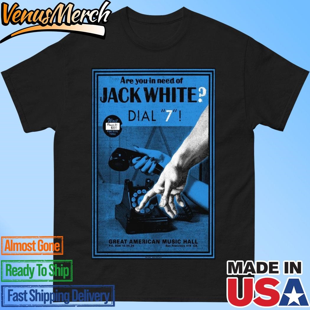 Official Jack White Great American Music Hall 10.04.24 San Francisco Tour Poster Shirt