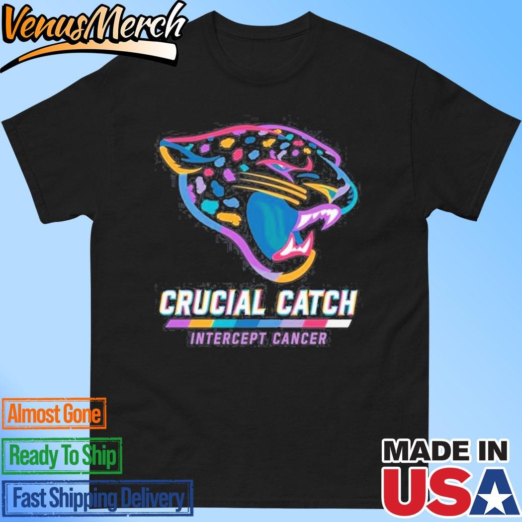 Official Jacksonville Jaguars 2024 Crucial Catch Intercept Cancer Awareness T-Shirt