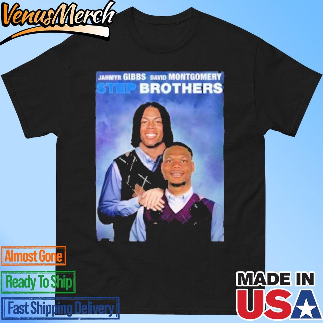 Official Jahmyr Gibbs David Montgomery Step Brothers T-Shirt