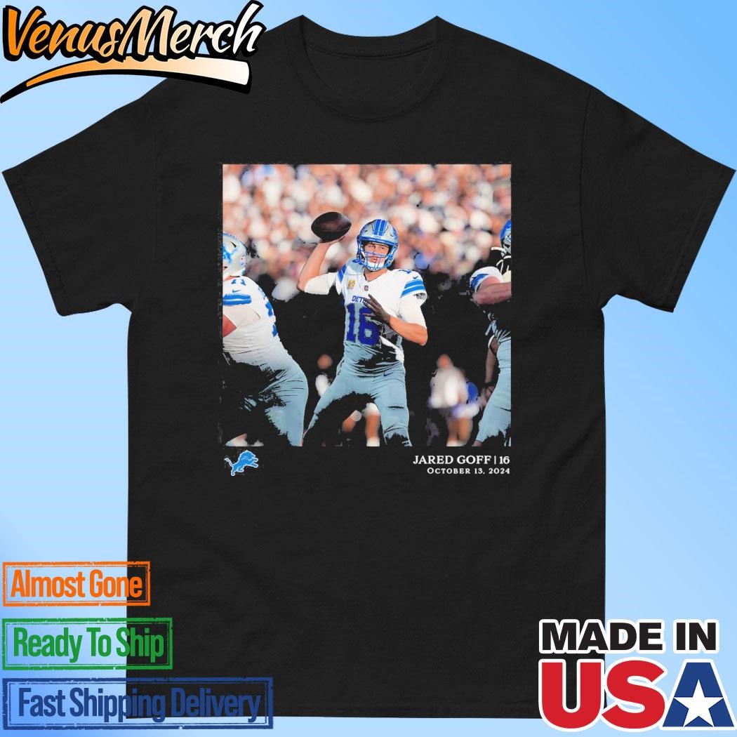 Official Jared Goff Detroit Lions NFL Flash Features Week 6 T-Shirt