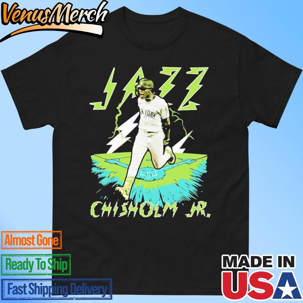 Official Jazz Chisholm Jr New York Yankees Player Lightning Shirt