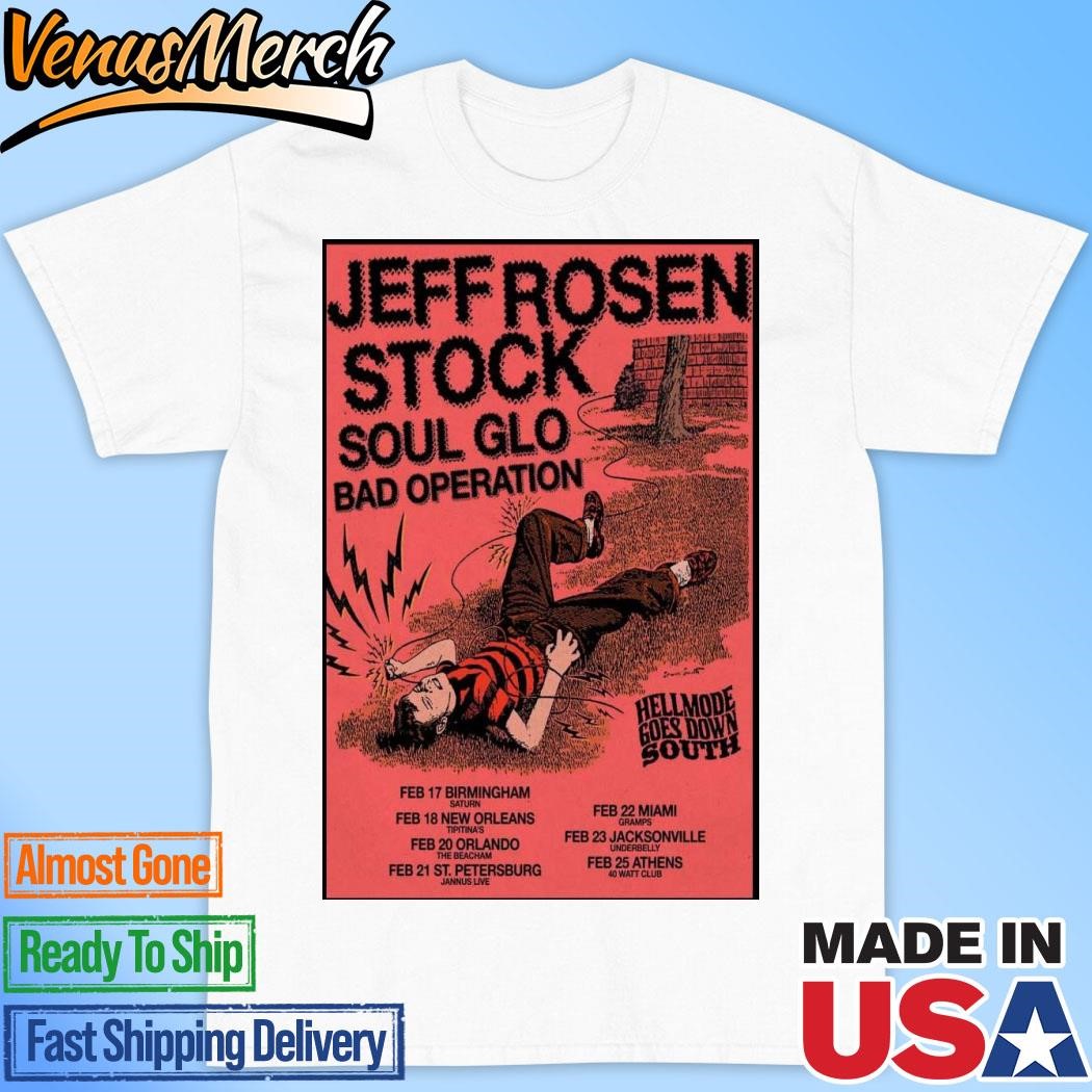 Official Jeff Rosenstock Hellmode Goes Down South Tour 2025 Poster Shirt