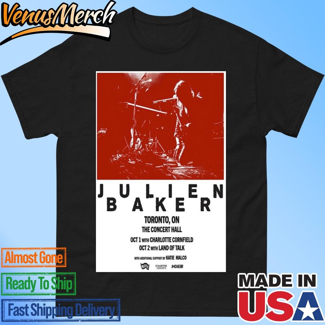 Official Julien Baker The Concert Hall Toronto, ON Oct 1-2 2024 Event Poster Shirt